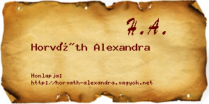 Horváth Alexandra névjegykártya