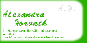 alexandra horvath business card