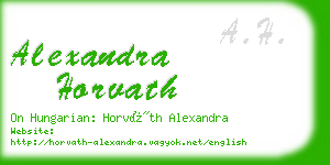 alexandra horvath business card